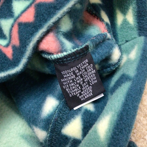 Massive Outdoor Fleece Hoodie Aztec All Over Print Southwest Design Boho Cozy XL - Picture 5 of 6